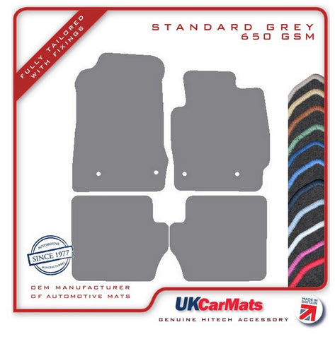 Mazda 2 2007-2014 Grey Tailored Carpet Car Mats HITECH