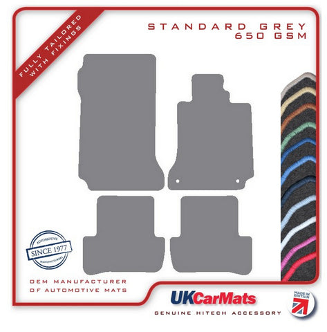 Mercedes C Class (W204) Manual Saloon/Estate 2007-2014 Grey Tailored Carpet Car Mats HITECH