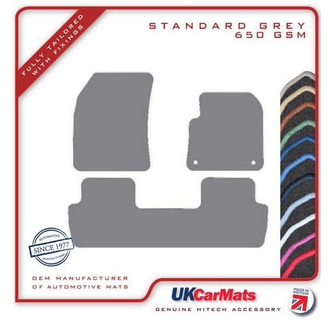 Peugeot 5008 2017-2024 Grey Tailored Carpet Car Mats HITECH