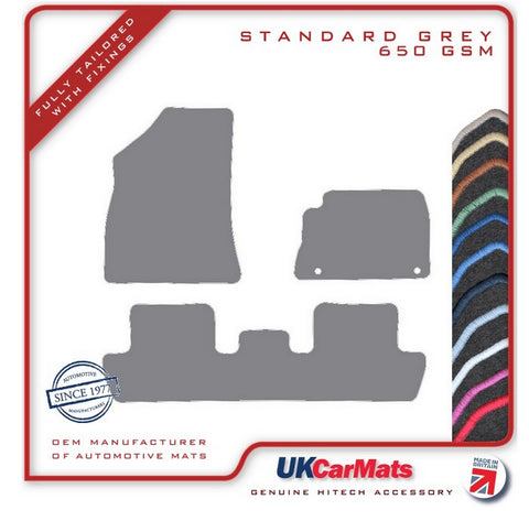 Peugeot 5008 2009-2017 Grey Tailored Carpet Car Mats HITECH