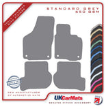 Skoda Octavia (Round Stud Fix Fronts Only) 2004-2013 Grey Tailored Carpet Car Mats HITECH