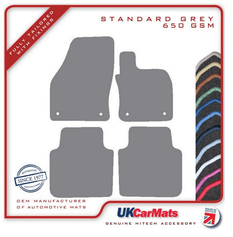 Skoda Kodiaq 2016 onwards Grey Tailored Carpet Car Mats HITECH