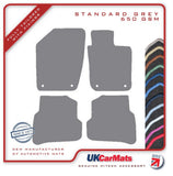 Skoda Fabia (Oval Twist Fixings) 2015-2021 Grey Tailored Carpet Car Mats HITECH