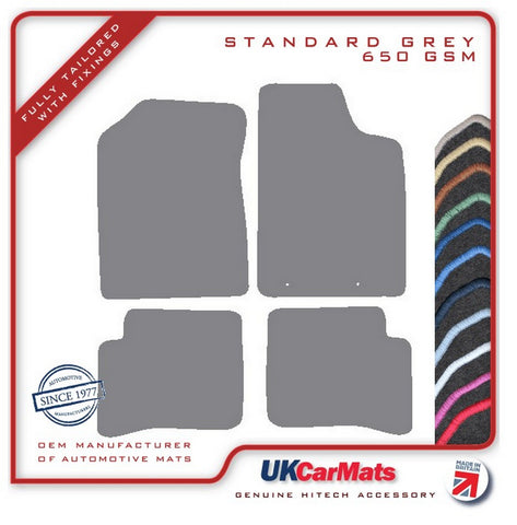 Toyota Yaris 5dr 1999-2005 Grey Tailored Carpet Car Mats HITECH