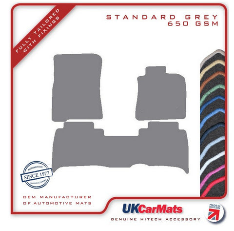 Toyota Landcruiser V8 2008 onwards Grey Tailored Carpet Car Mats HITECH