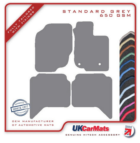 Toyota Hilux Doublecab 2012-2016 Grey Tailored Carpet Car Mats HITECH