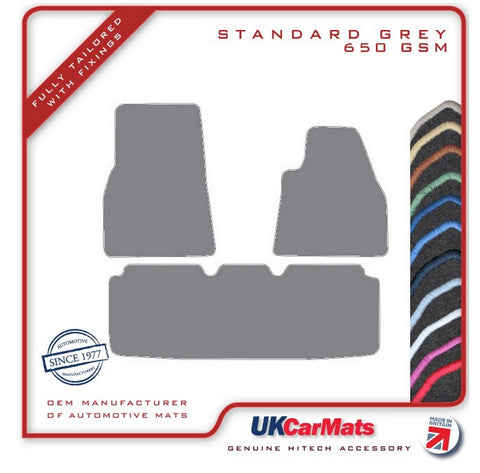 Tesla Model S 2012 onwards Grey Tailored Carpet Car Mats HITECH