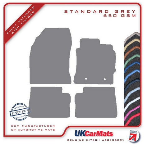 Toyota Auris 2013 onwards Grey Tailored Carpet Car Mats HITECH
