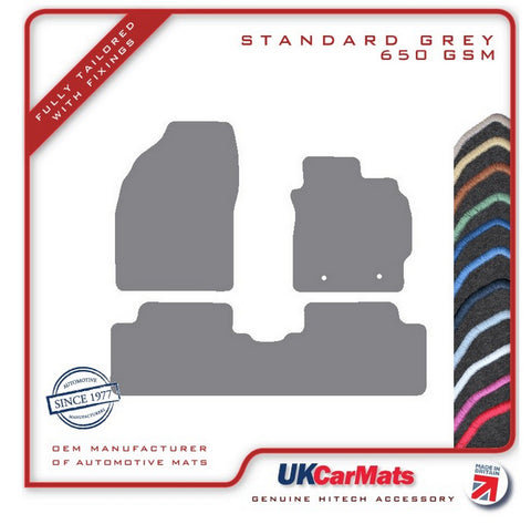 Toyota Auris 2007-2013 Grey Tailored Carpet Car Mats HITECH