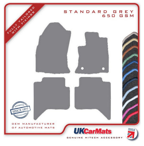 Toyota Hilux Doublecab 2017 onwards Grey Tailored Carpet Car Mats HITECH