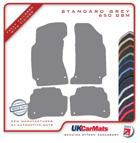 VW Passat Stud Fixing 2000-2005 Grey Tailored Carpet Car Mats HITECH