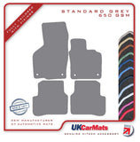 VW Passat (Round Stud Fixings) 2007-2015 Grey Tailored Carpet Car Mats HITECH