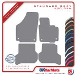 Volkswagen VW  Golf Plus (Round Stud Fixings) 2007 onwards Grey Tailored Carpet Car Mats HITECH
