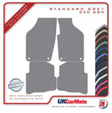 VW Polo 4 Round Fixings 2002-2009 Grey Tailored Carpet Car Mats HITECH