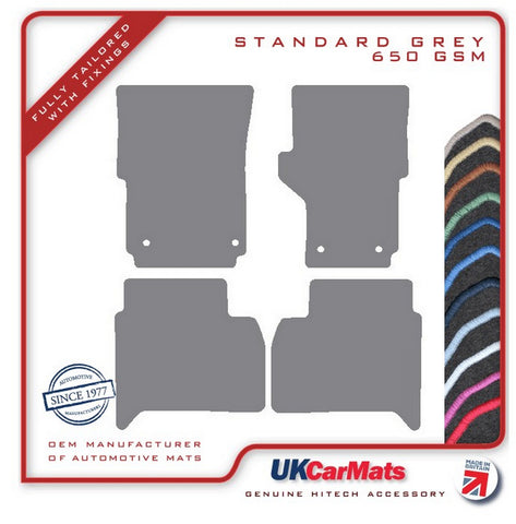 VW Amarok 2011 onwards Grey Tailored Carpet Car Mats HITECH