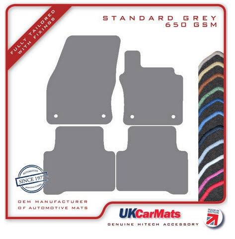 VW Touran 2015 onwards Grey Tailored Carpet Car Mats HITECH