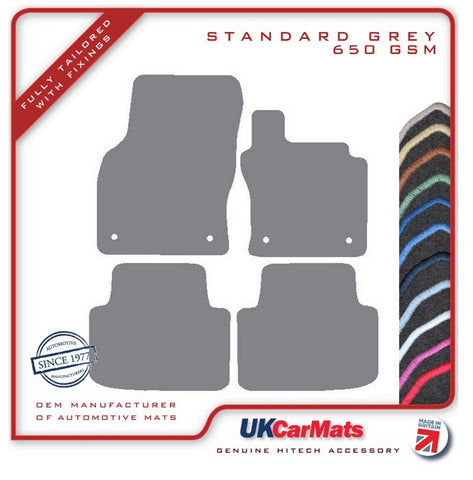 VW Passat 2015 onwards Grey Tailored Carpet Car Mats HITECH