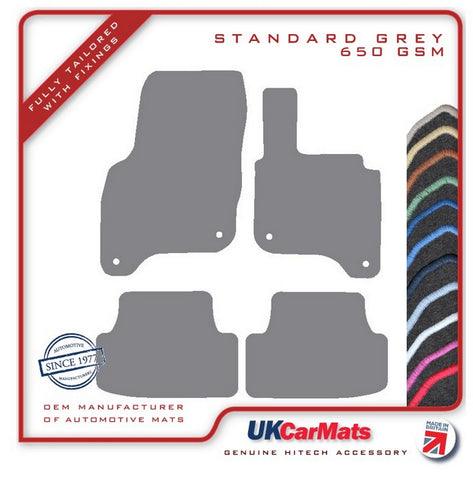 VW E-Golf 2015 onwards Grey Tailored Carpet Car Mats HITECH