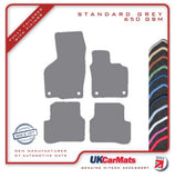 VW Passat (Oval Twist Head Fixings) 2005-2007 Grey Tailored Carpet Car Mats HITECH