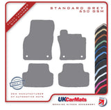 VW Golf Mk8 2020 onwards Grey Tailored Carpet Car Mats HITECH