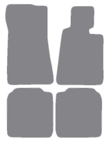 BMW 7 Series Saloon E32 - LWB 1987-1994 Grey Premium Carpet Tailored Car Mats NV HITECH