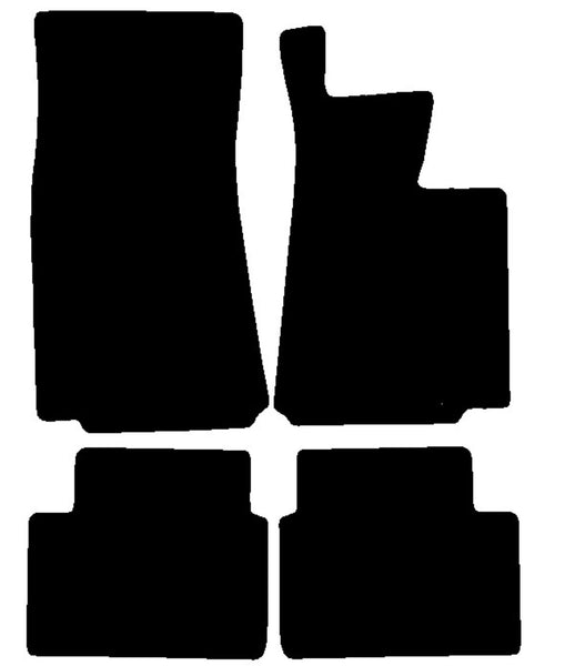 BMW 3 Series 2dr / Coupe E21 1975-1982 Black Luxury Velour Tailored Car Mats NV HITECH