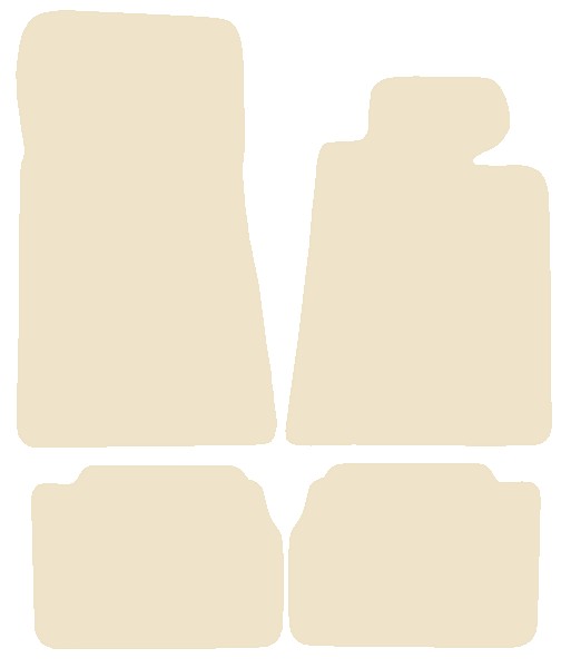 BMW 5 Series (E34) 4dr Saloon / Touring 1988-1995 Beige Luxury Velour Tailored Car Mats NV HITECH