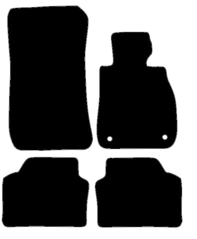 BMW 3 Series 4dr E90 / Touring E91 2005-2012 Black Luxury Velour Tailored Car Mats NV HITECH