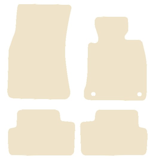 BMW 6 Series E63 Coupe 2004-2010 Beige Luxury Velour Tailored Car Mats NV HITECH