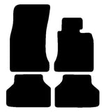 BMW 5 Series (E60) 4dr Saloon / Touring 2003-2004 Black Luxury Velour Tailored Car Mats NV HITECH