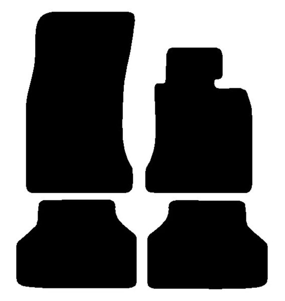 BMW 5 Series (E60) 4dr Saloon / Touring 2003-2004 Black Luxury Velour Tailored Car Mats NV HITECH