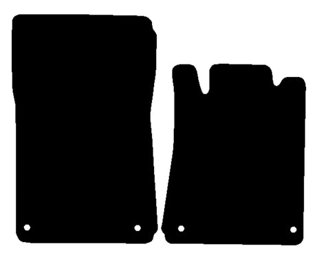 Chrysler Crossfire Roadster 2004-2008 Black Luxury Velour Tailored Car Mats NV HITECH