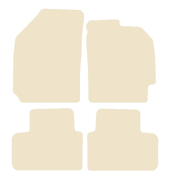 Chevrolet Matiz 2005-2009 Beige Luxury Velour Tailored Car Mats NV HITECH