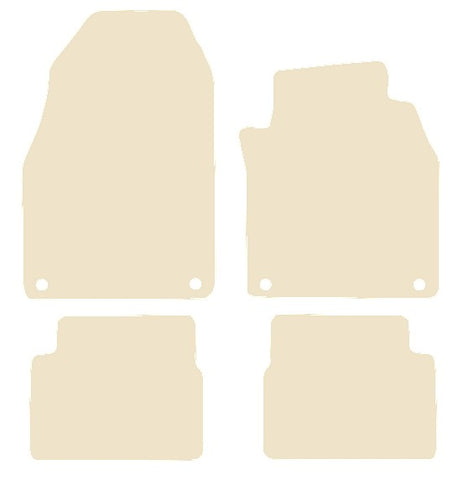 Cadillac BLS 2006-2009 Beige Luxury Velour Tailored Car Mats NV HITECH