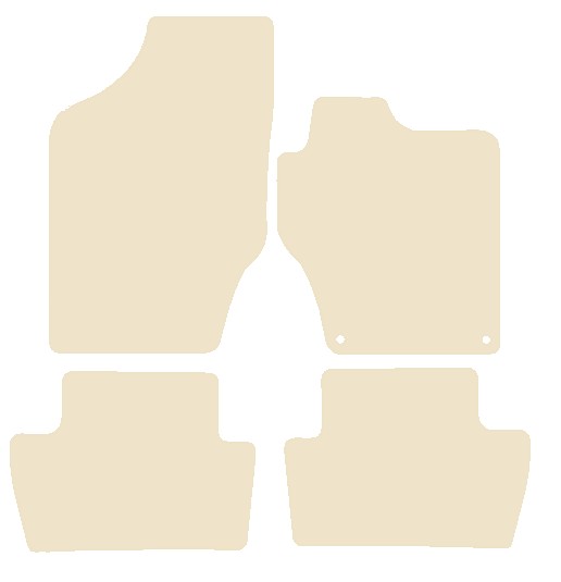 Citroen DS4 2011-2015 Beige Luxury Velour Tailored Car Mats NV HITECH