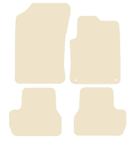 Citroen C3 (2nd Gen) 2009-2016 Beige Luxury Velour Tailored Car Mats NV HITECH
