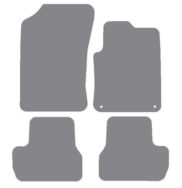 Citroen C3 (2nd Gen) 2009-2016 Grey Premium Carpet Tailored Car Mats NV HITECH