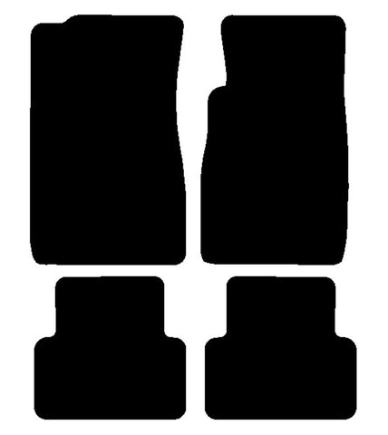 Cadillac CTS 2003-2007 Black Luxury Velour Tailored Car Mats NV HITECH