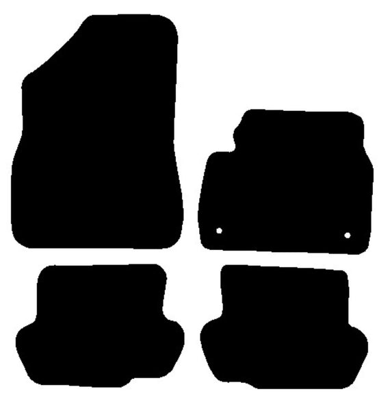 Citroen DS5 2015 onwards Black Luxury Velour Tailored Car Mats NV HITECH