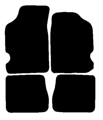 Citroen Saxo (Facelift) 2000-2003 Black Luxury Velour Tailored Car Mats NV HITECH