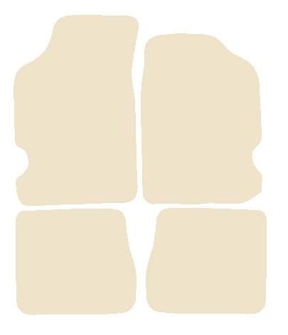 Citroen Saxo (Facelift) 2000-2003 Beige Luxury Velour Tailored Car Mats NV HITECH