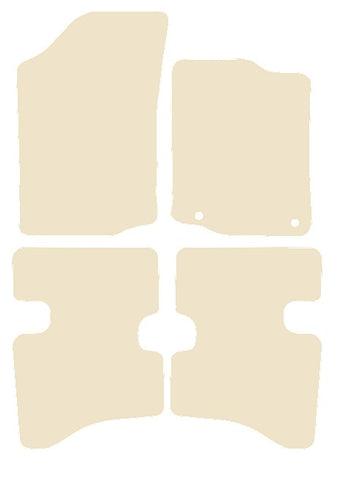 Citroen C1 (Two Fixings Driver) 2010-2014 Beige Luxury Velour Tailored Car Mats NV HITECH