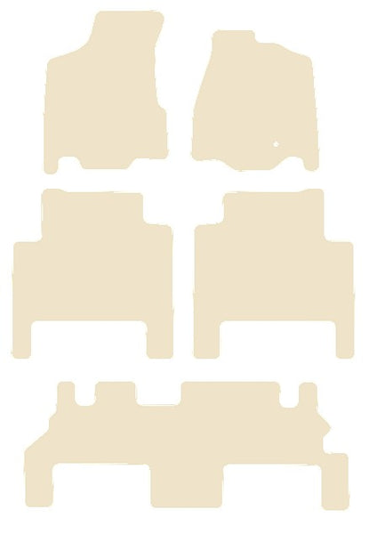 Chrysler Grand Voyager 5th Generation 2008-2016 Beige Luxury Velour Tailored Car Mats NV HITECH