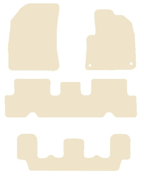 Citroen C4 Grand Picasso 2013-2018 Beige Luxury Velour Tailored Car Mats NV HITECH