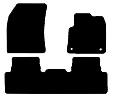 Citroen C5 Aircross 2017 onwards Black Luxury Velour Tailored Car Mats NV HITECH