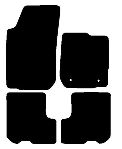 Dacia Logan MCV 2012-2020 Black Premium Carpet Tailored Car Mats NV HITECH