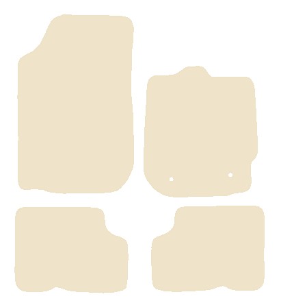 Dacia Duster 2010-2017 Beige Luxury Velour Tailored Car Mats NV HITECH