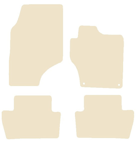 DS 4 2015 onwards Beige Luxury Velour Tailored Car Mats NV HITECH