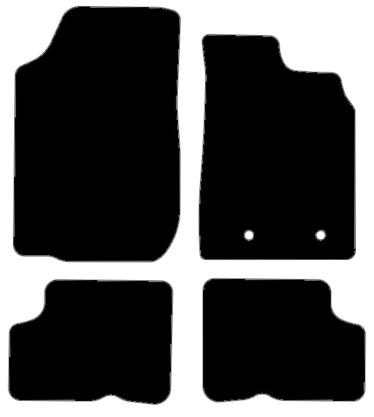 Dacia Duster 2nd generation 2018 onwards Black Luxury Velour Tailored Car Mats NV HITECH