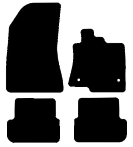 Dacia Sandero III 2020 onwards Black Luxury Velour Tailored Car Mats NV HITECH